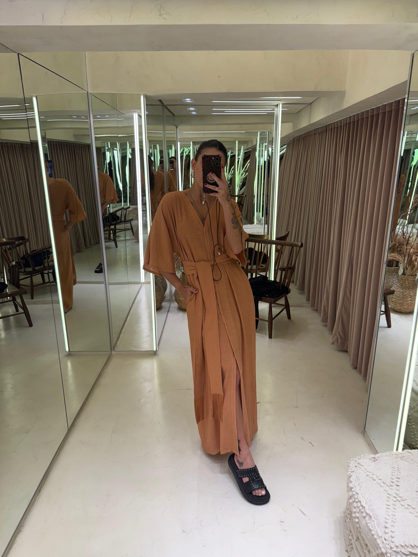 Vestido Liso c/faixa - cores
