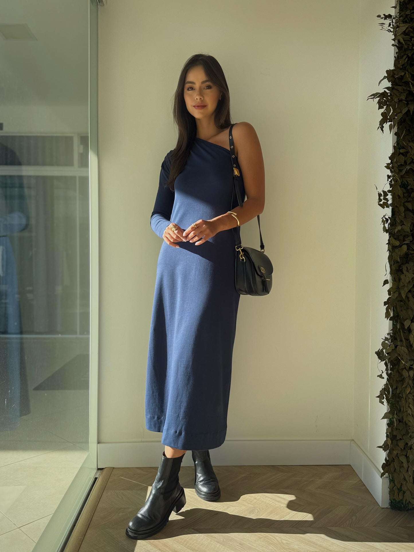 Vestido Manga Drapeada - cores