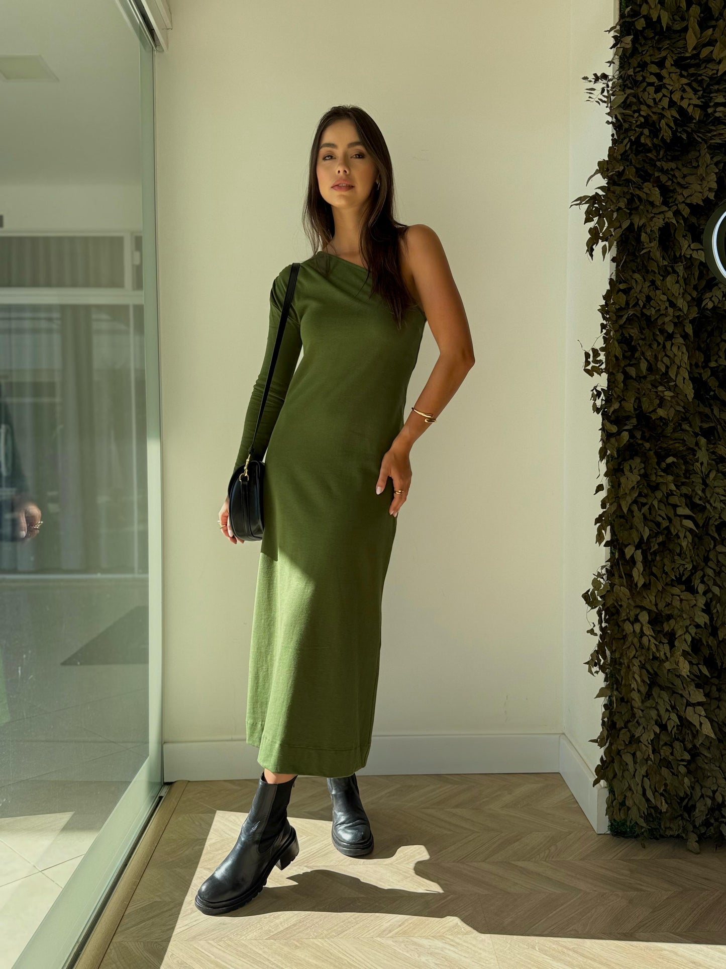 Vestido Manga Drapeada - cores