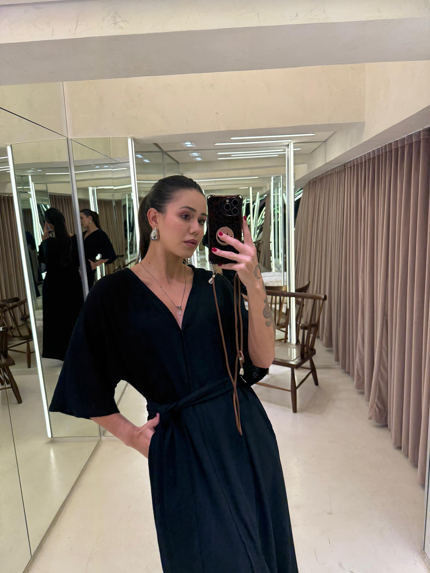 Vestido Liso c/faixa - cores