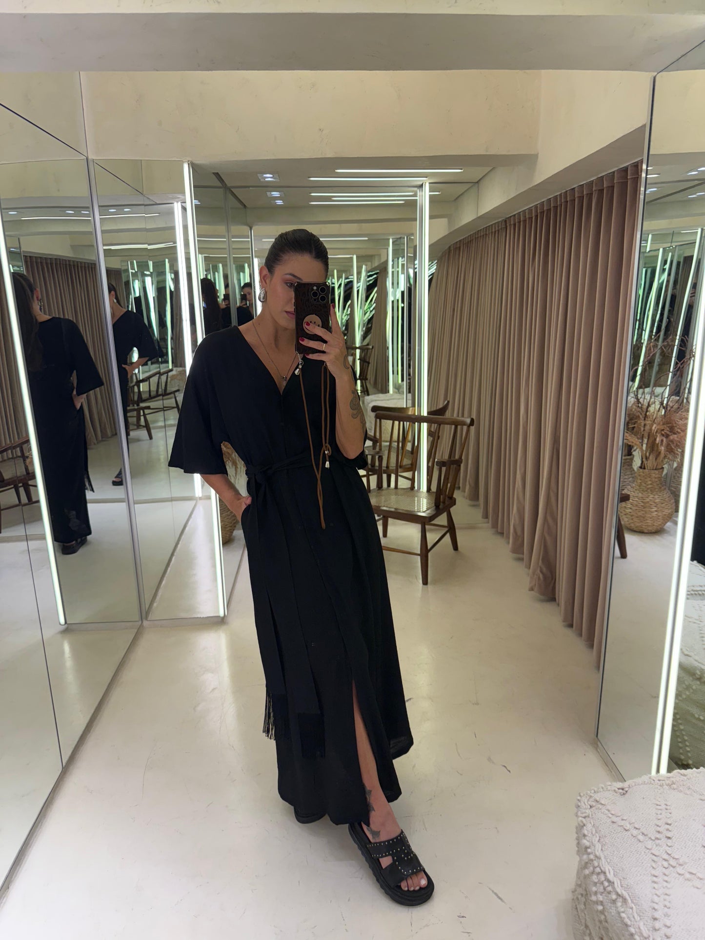 Vestido Liso c/faixa - cores
