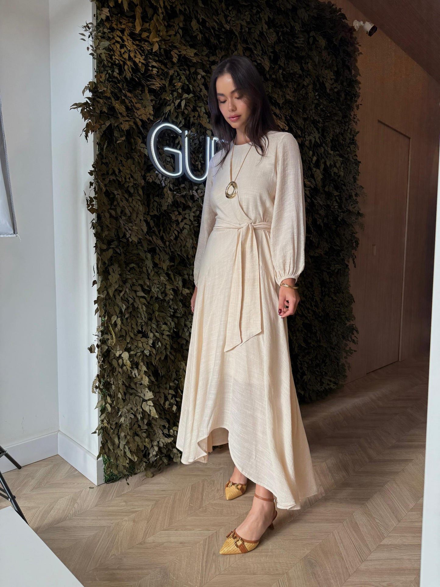 Vestido Baunilha Liso