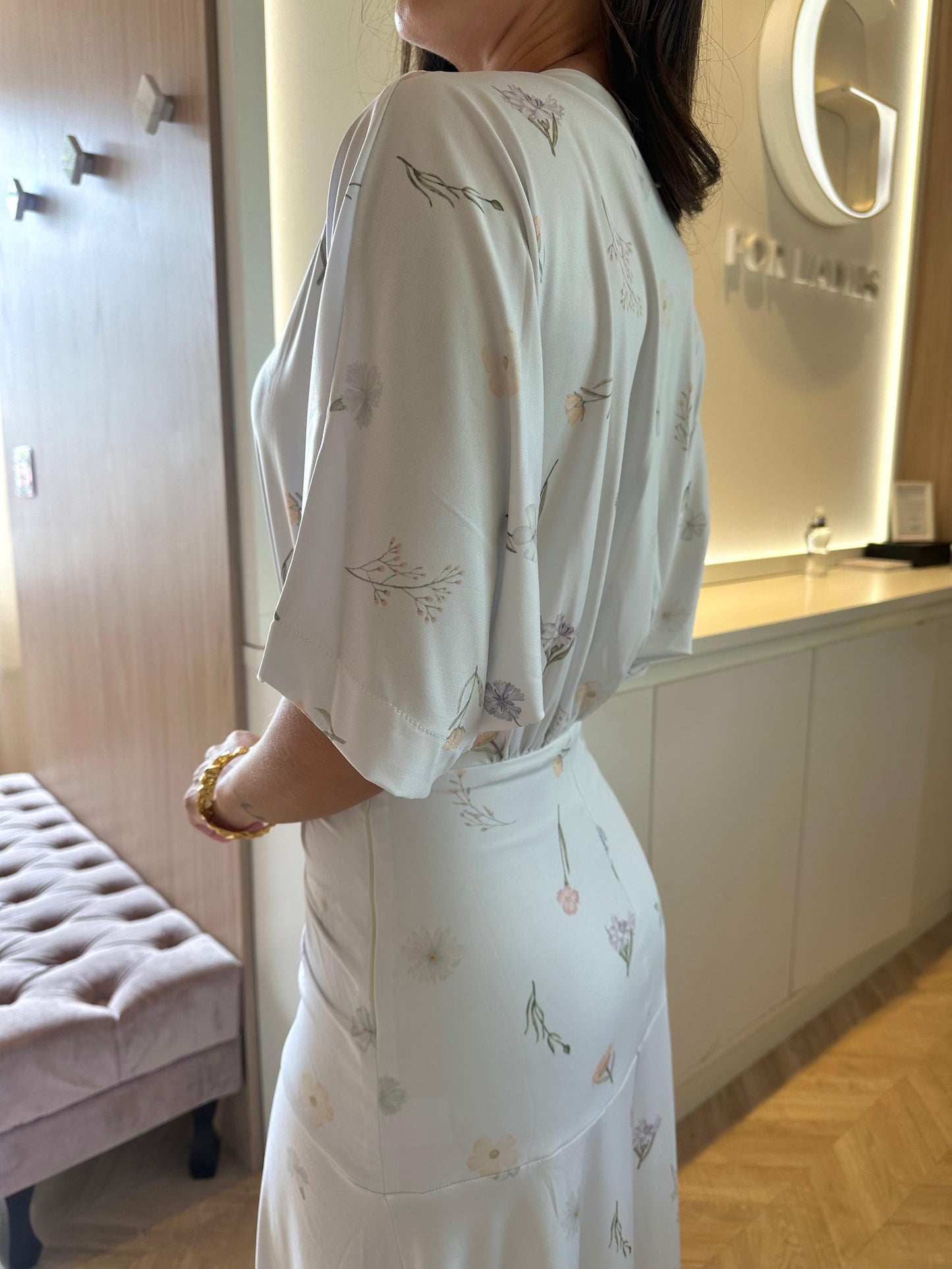 Vestido Longo Estampado Jardim