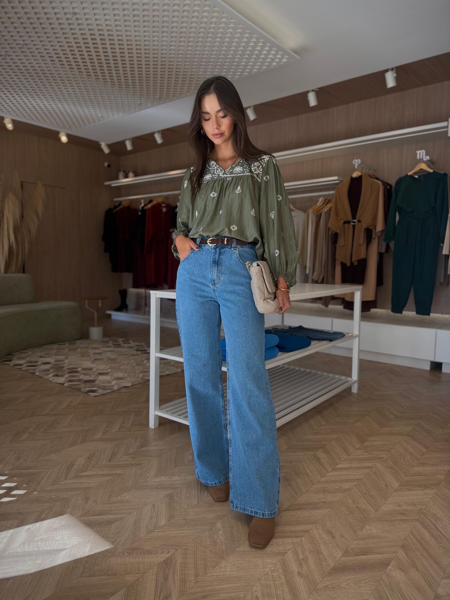 Bata Bordada Celina - cores