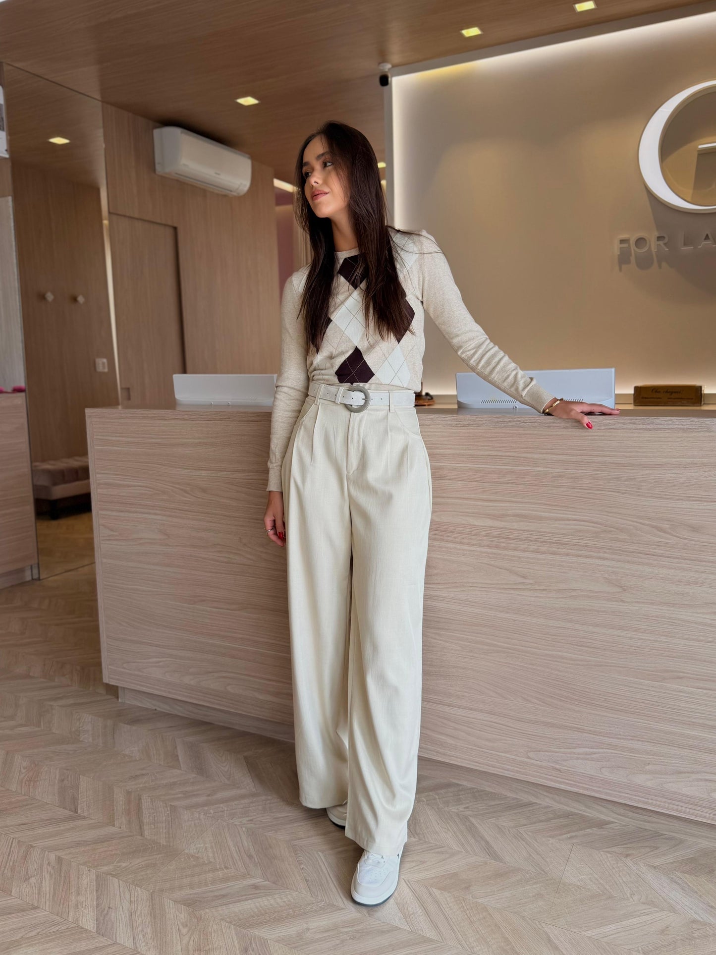 calça pantalona c/cinto - cores