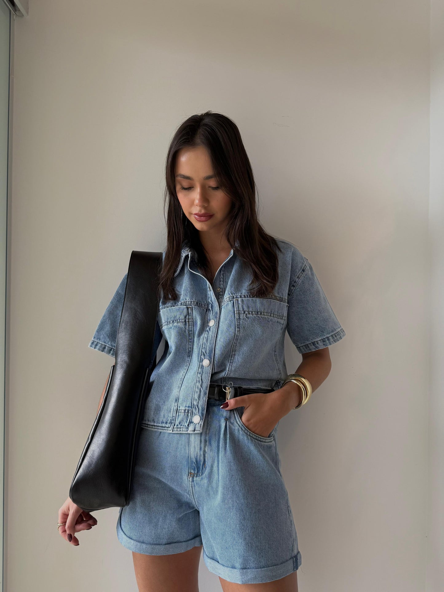 Shorts Alto Jeans