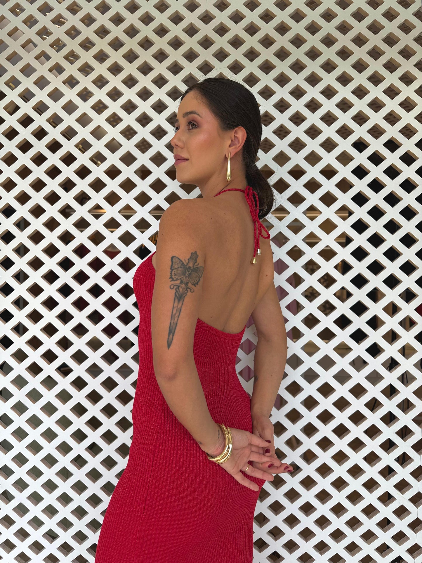 Vestido Lurex Frente Única - cores