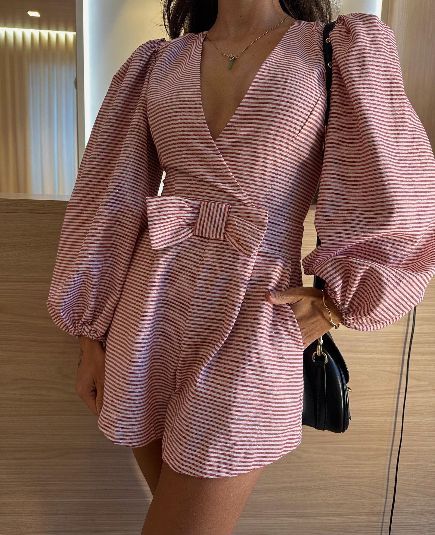 Macaquinho Cordel Listrado Vermelho