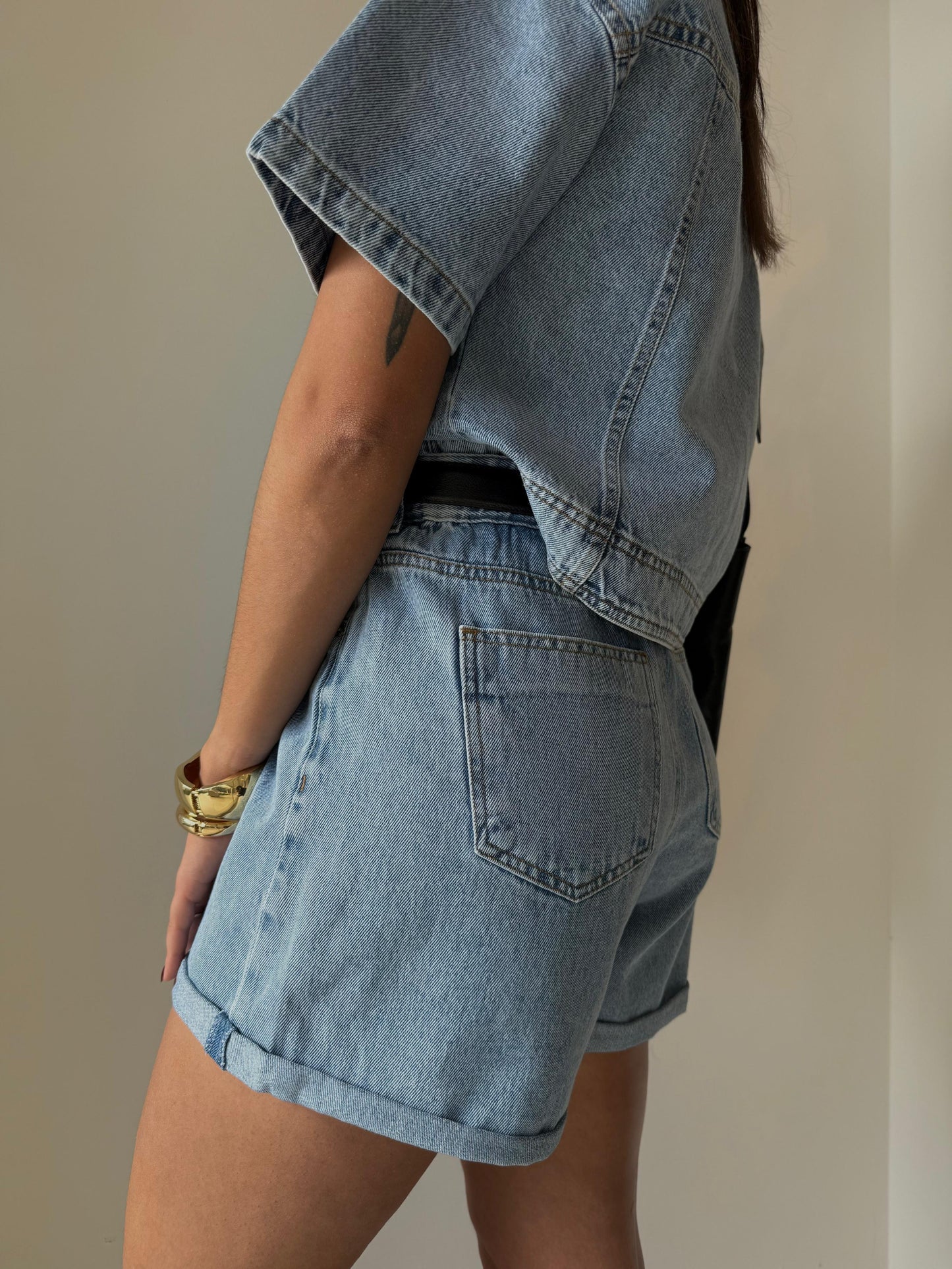Shorts Alto Jeans
