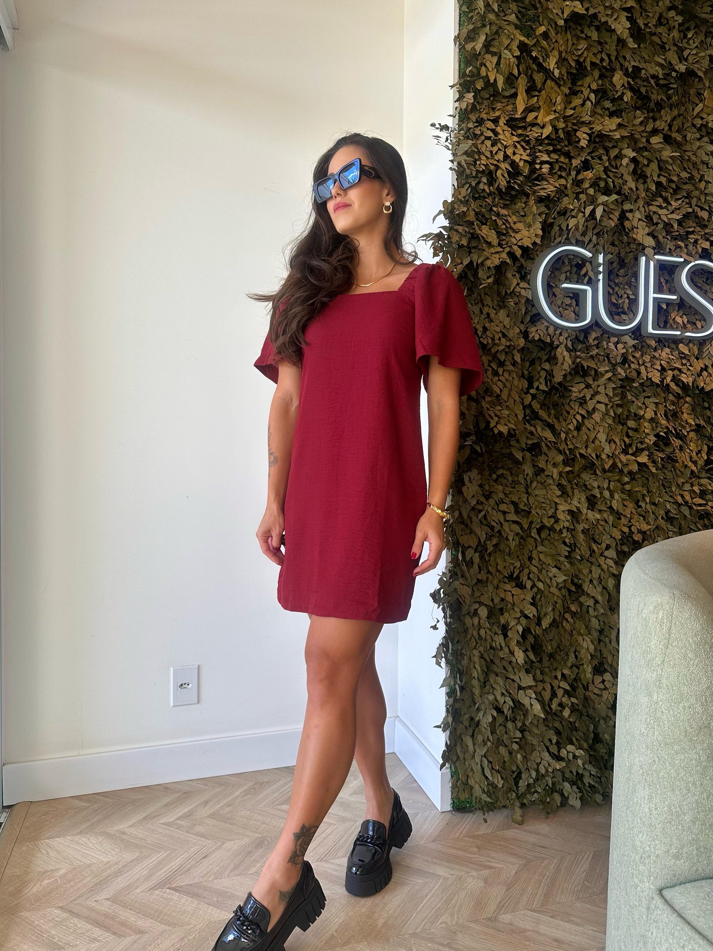 Vestido Curto Merlot