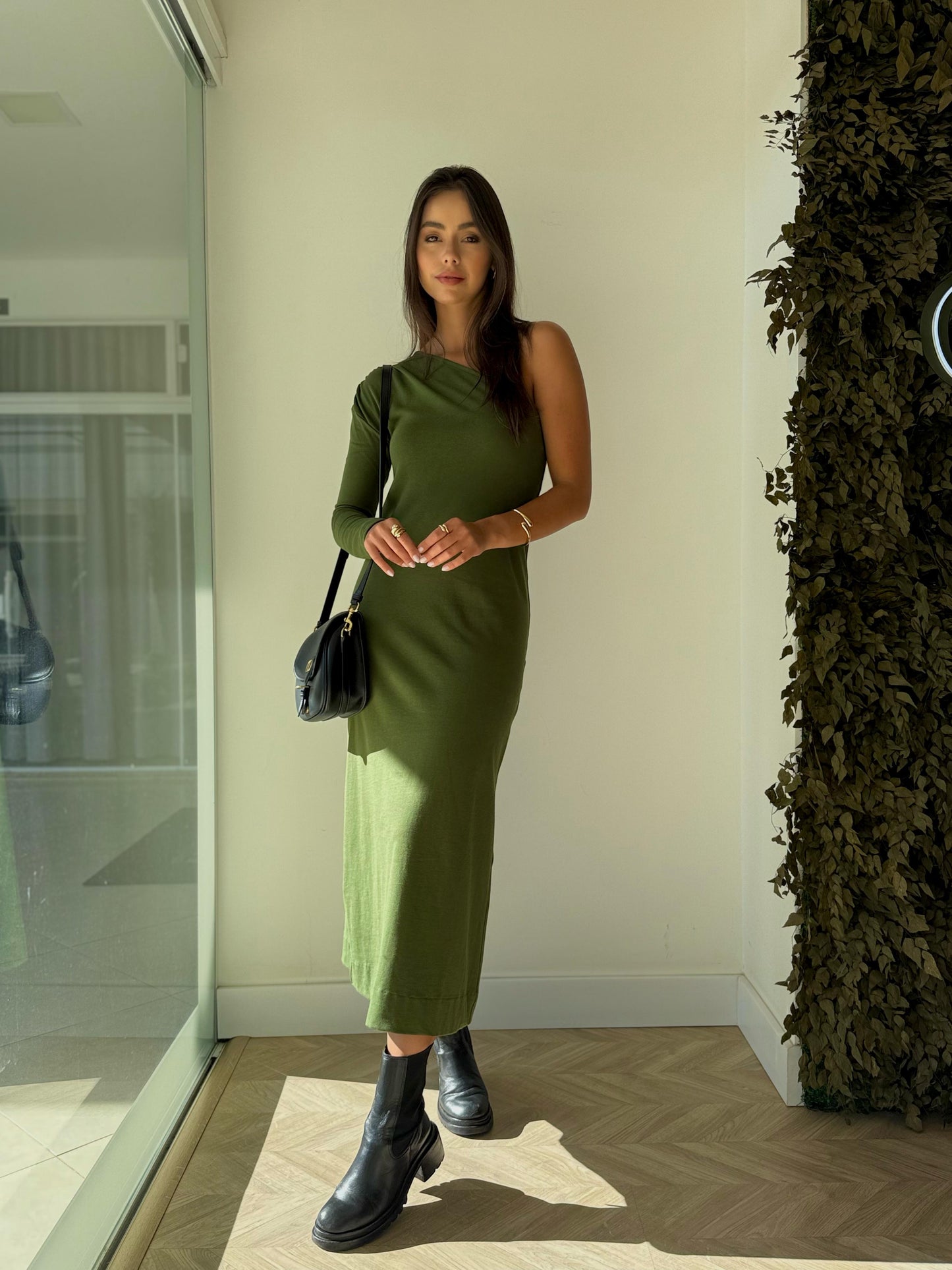 Vestido Manga Drapeada - cores