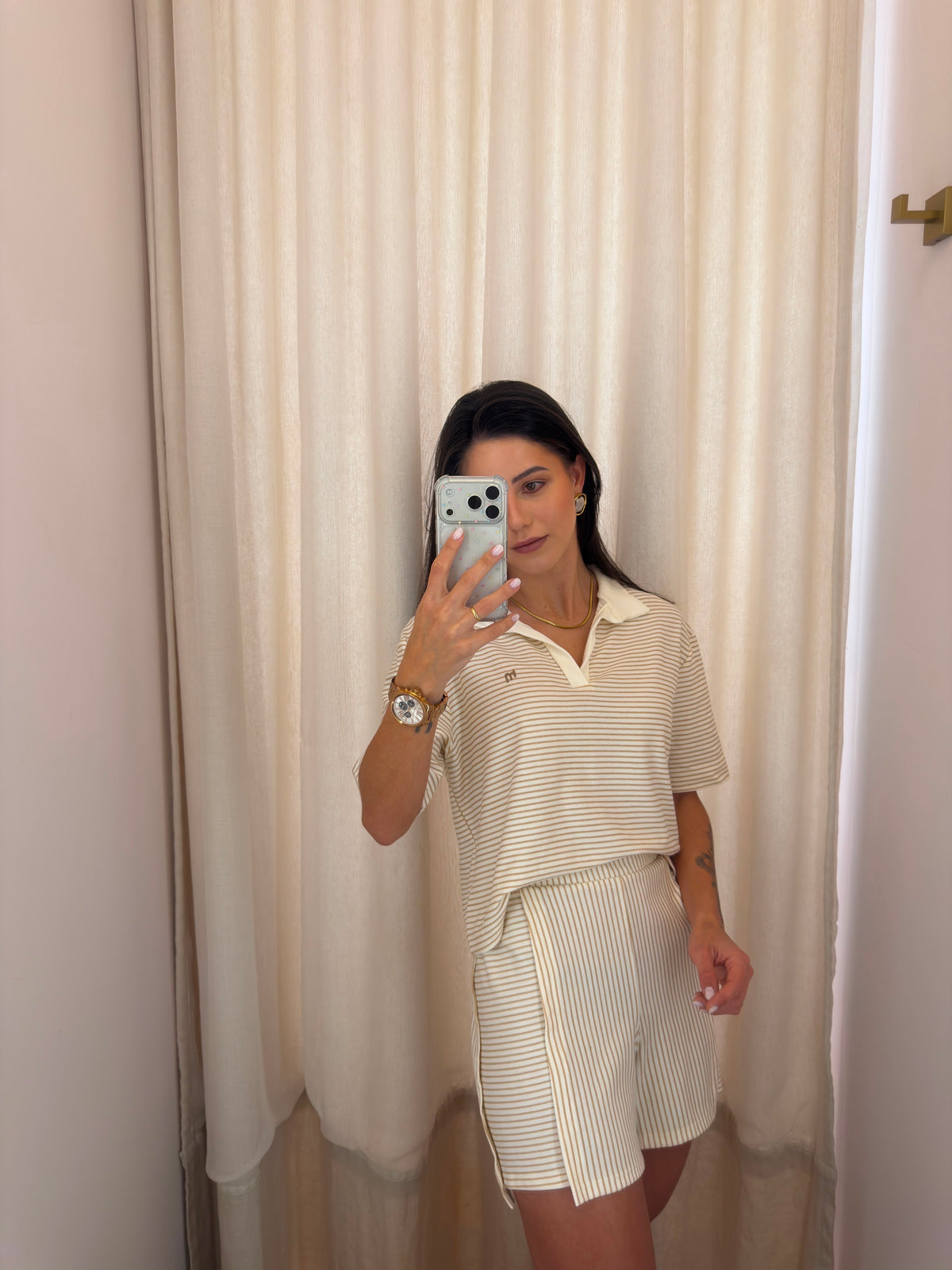 Conjunto Listrado Polo - cores