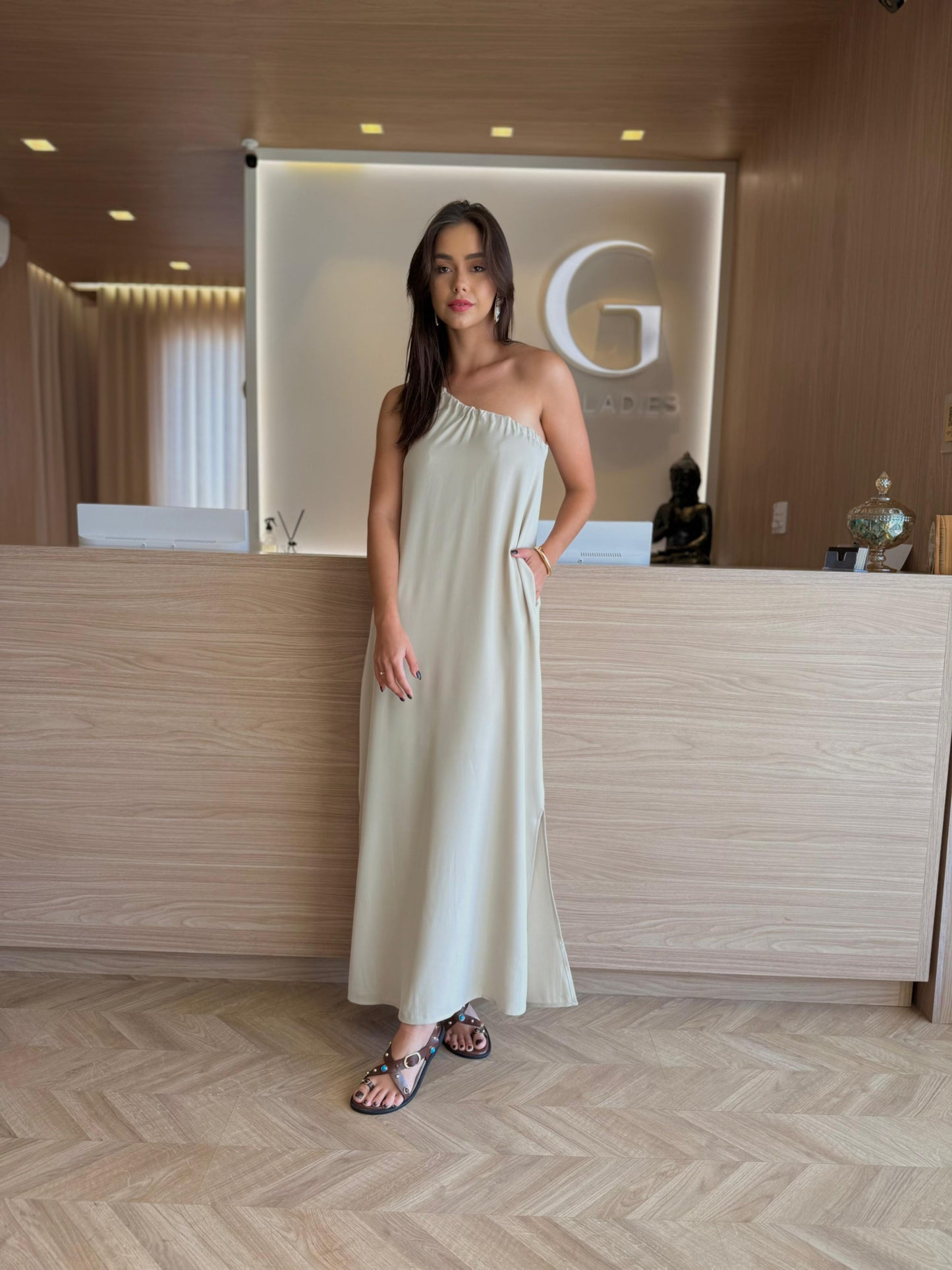 Vestido Manga Única Creta - cores