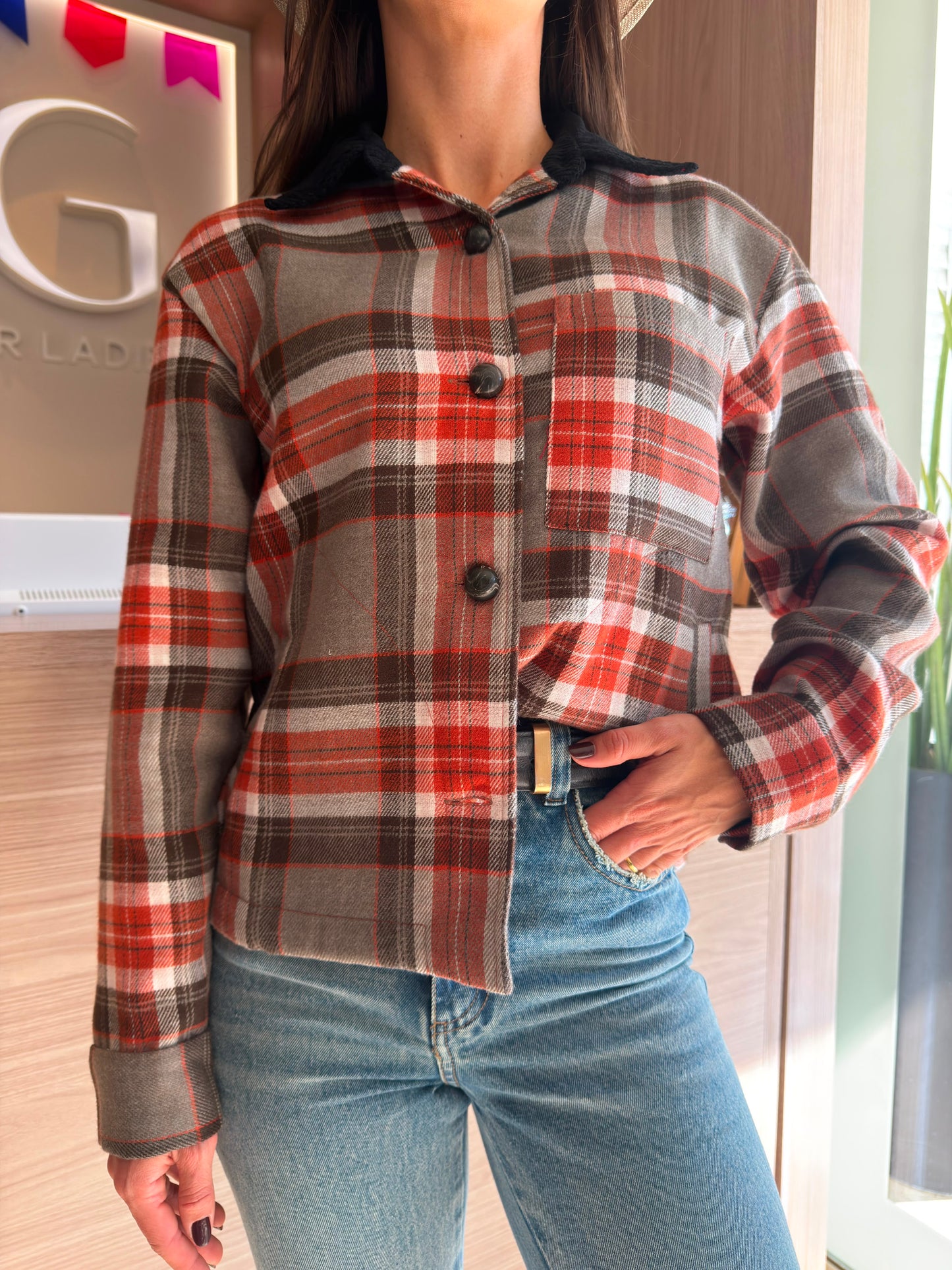 Camisa Xadrez Vermelha