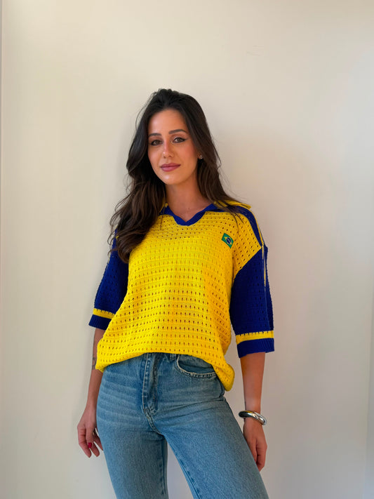 Blusa Tricô Manga Curta