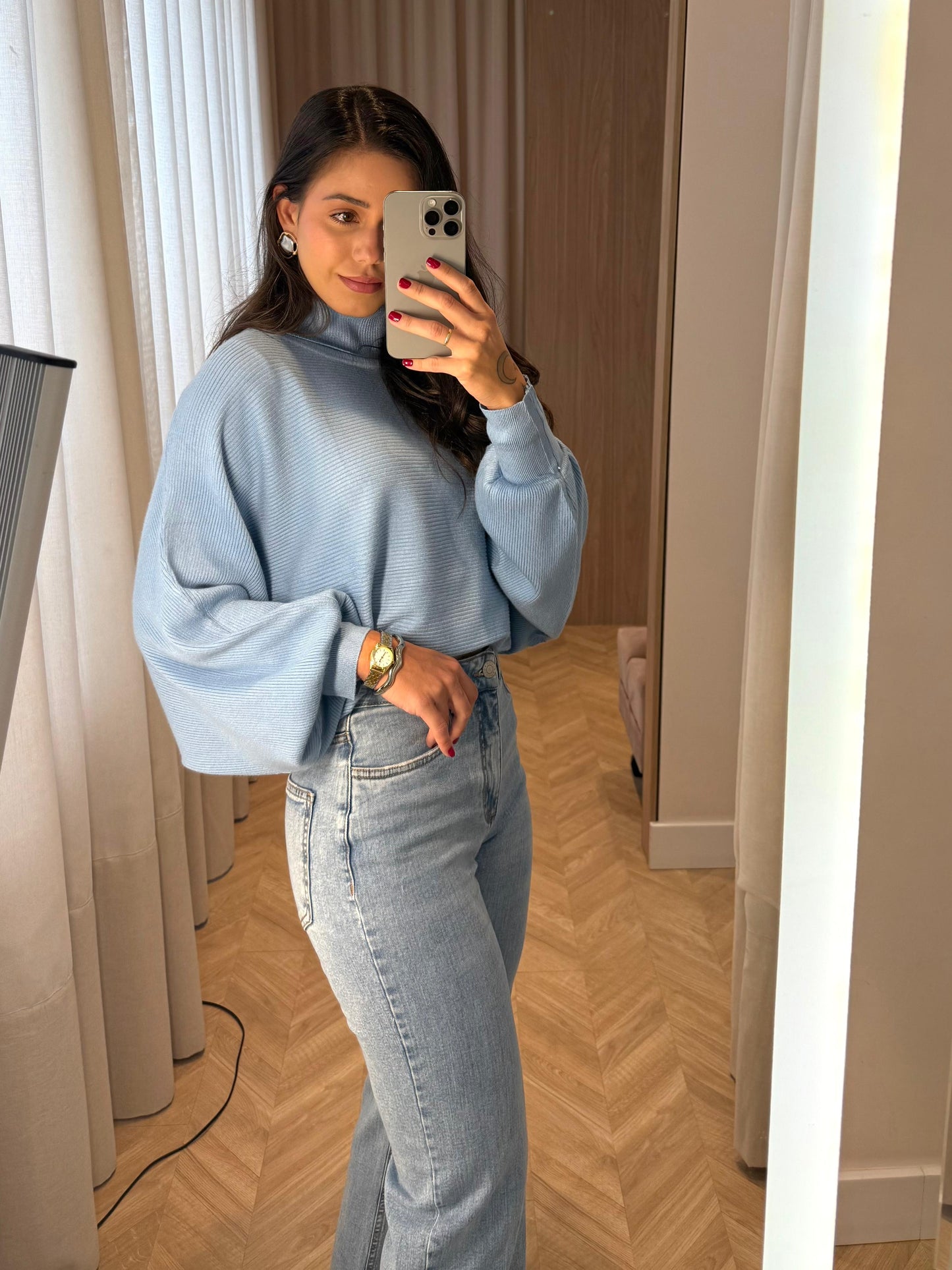 Calça Jeans wide slim - cores