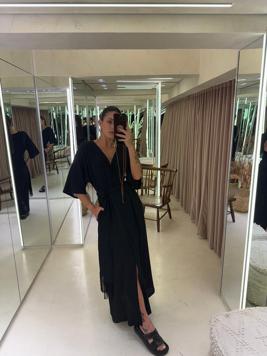Vestido Liso c/faixa  - cores
