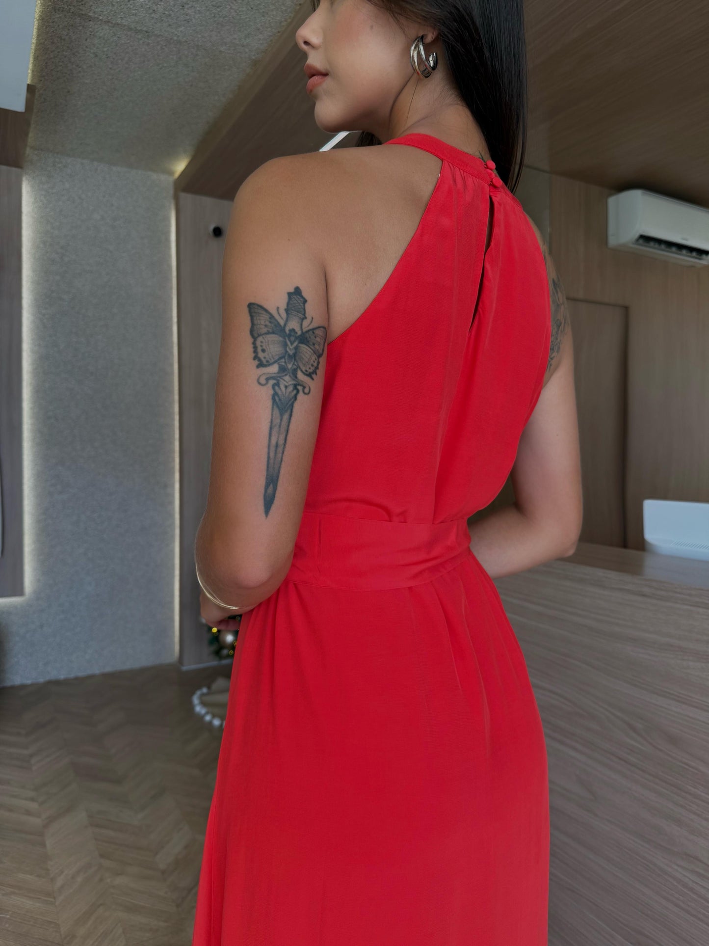 Vestido Longo Escarlate