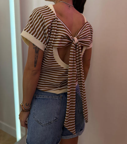 Blusa Listrada Laço - cores