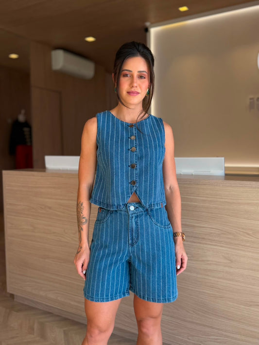 Colete Jeans Capri