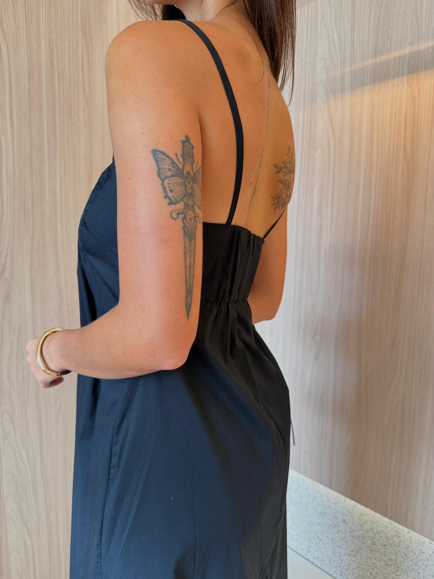 Vestido c/busto Plissado - cores