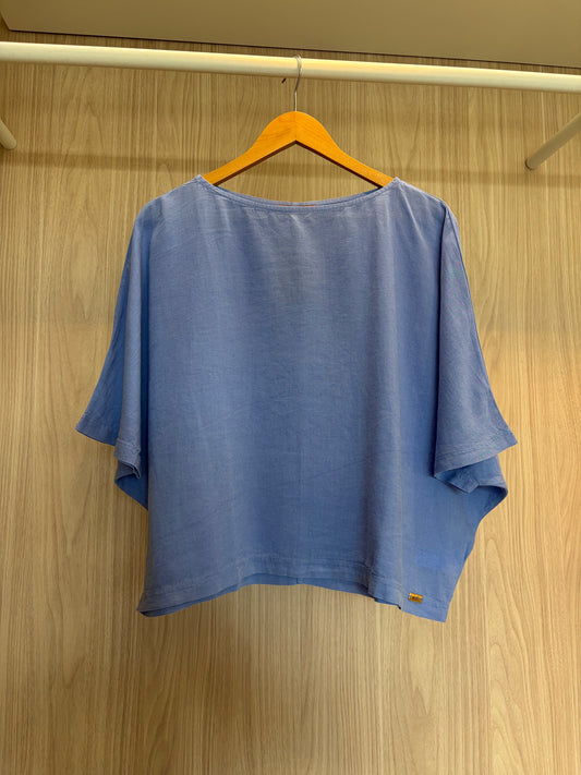 Bata Ampla Azul Cerúleo