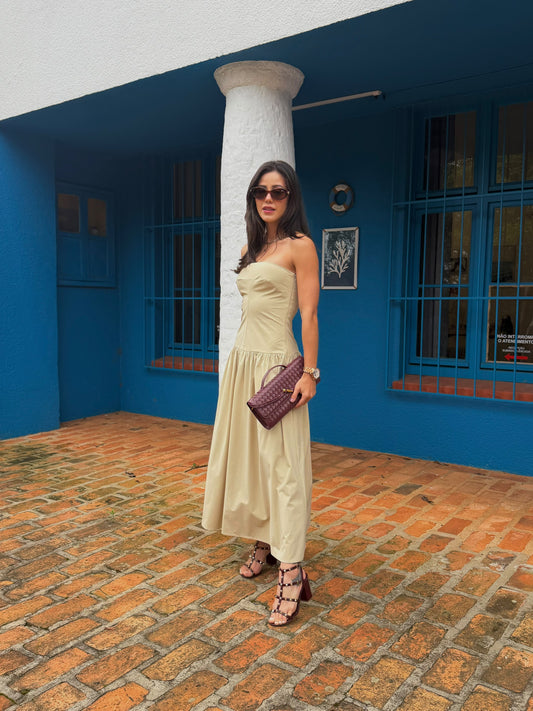 Vestido Zoe Bege