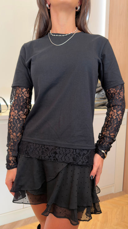 Blusa c/Renda Mg. Longa - cores