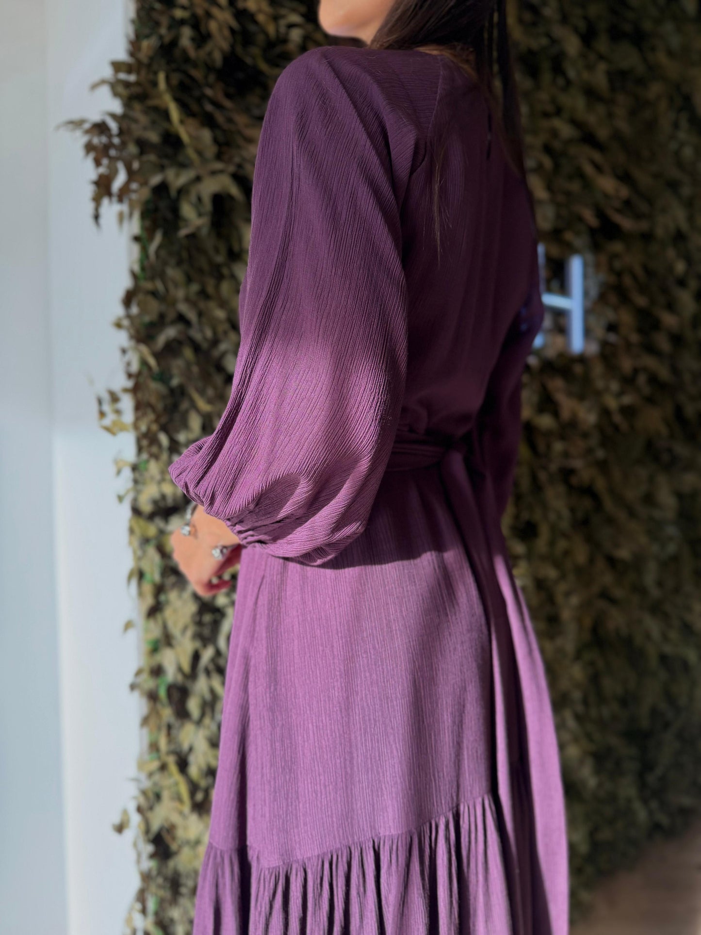 Vestido c/cinto ametista - Cores.
