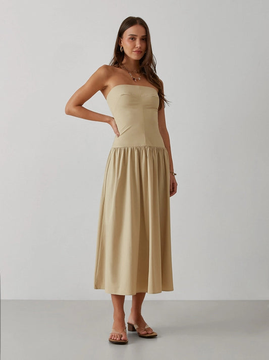 Vestido Zoe Bege