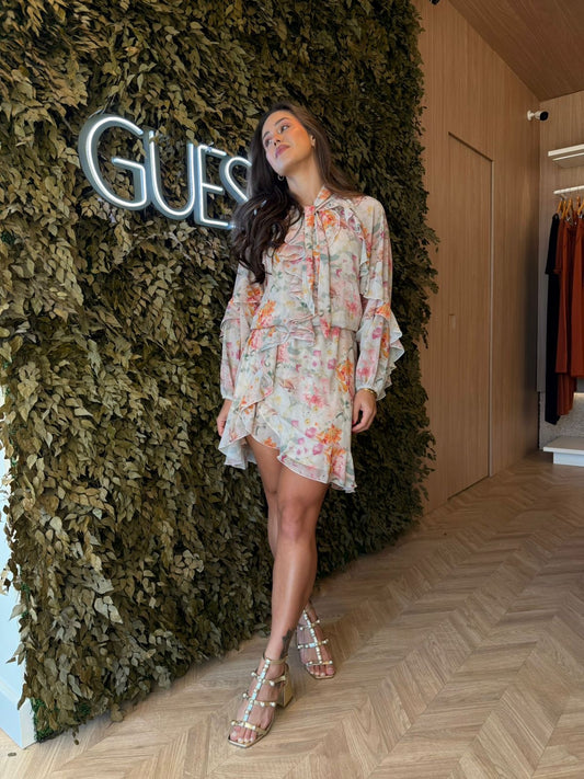 Vestido Curto Floral Primavera