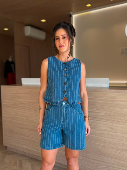Colete Jeans Capri