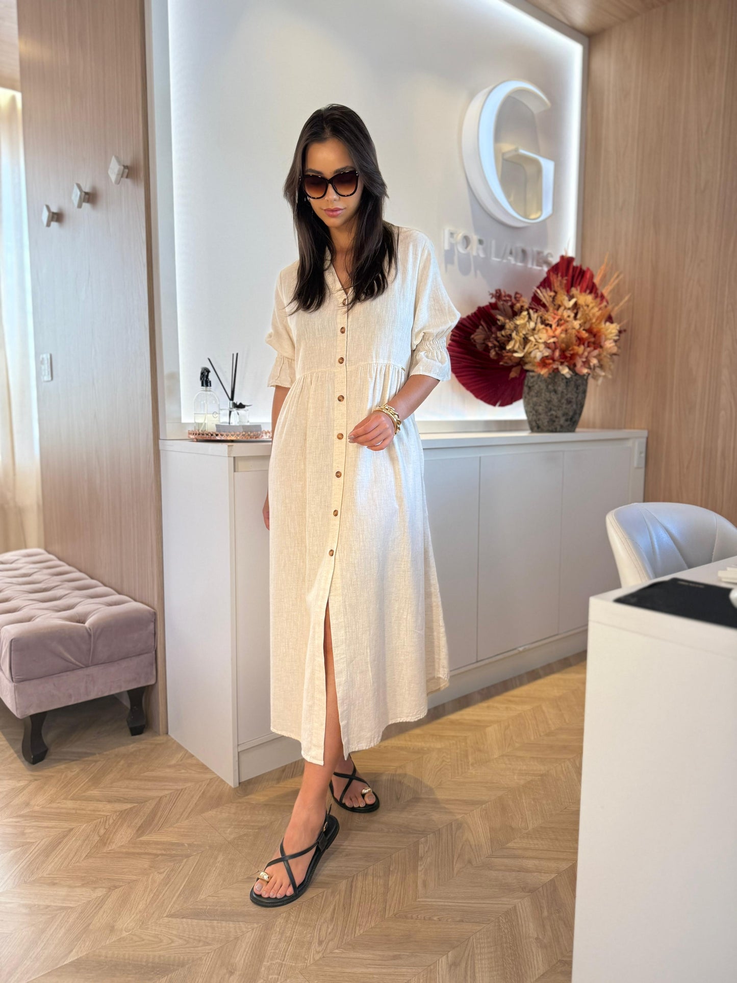 Vestido Montalto c/botões - cores