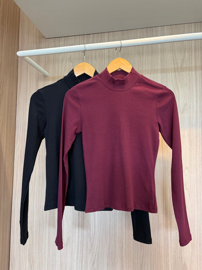 Blusa Básica Gola Média - cores