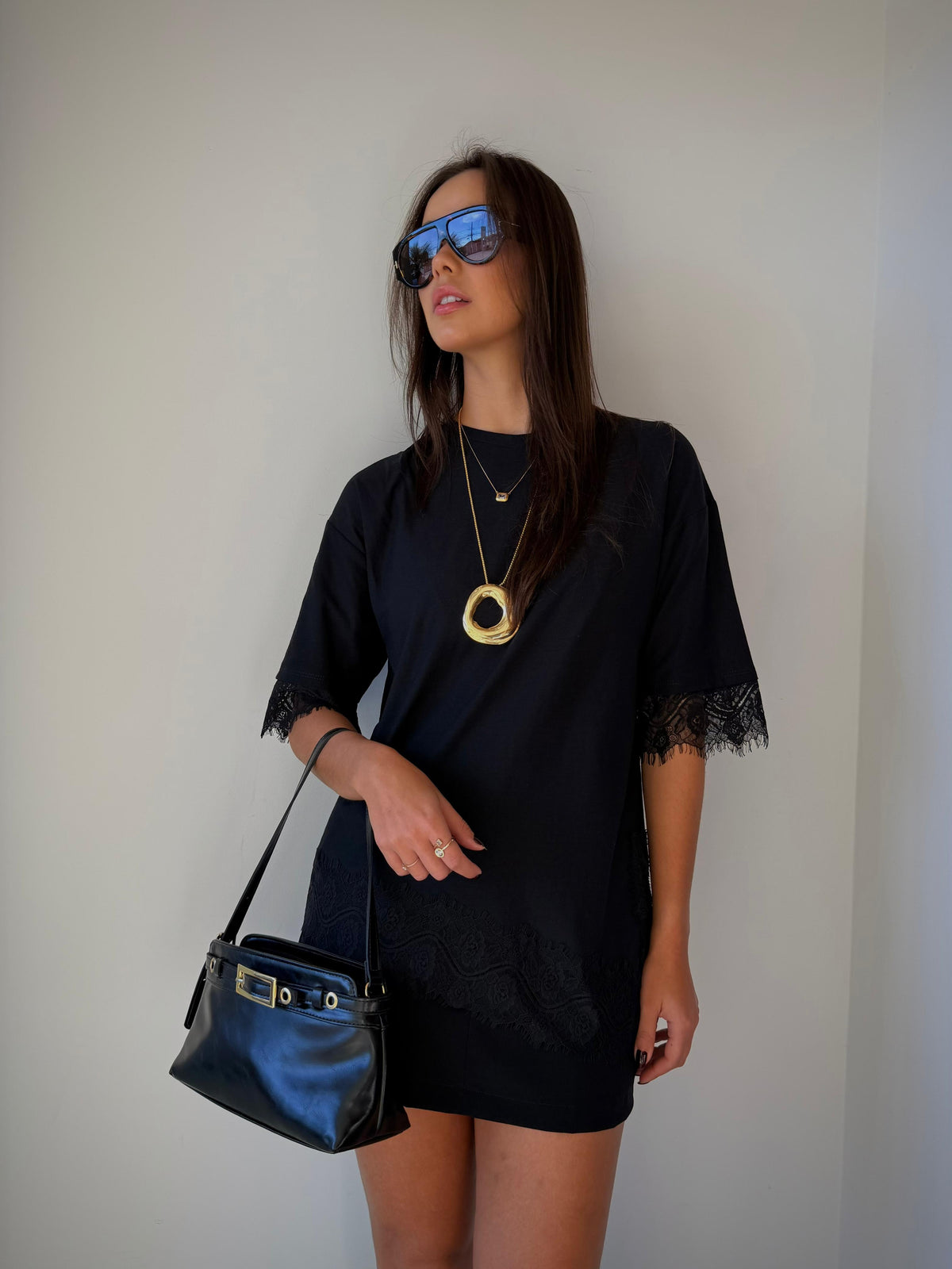 T-shirt c/Renda Preta Ester