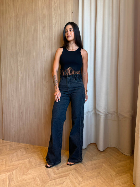 Calça Sarja Preta Gabi