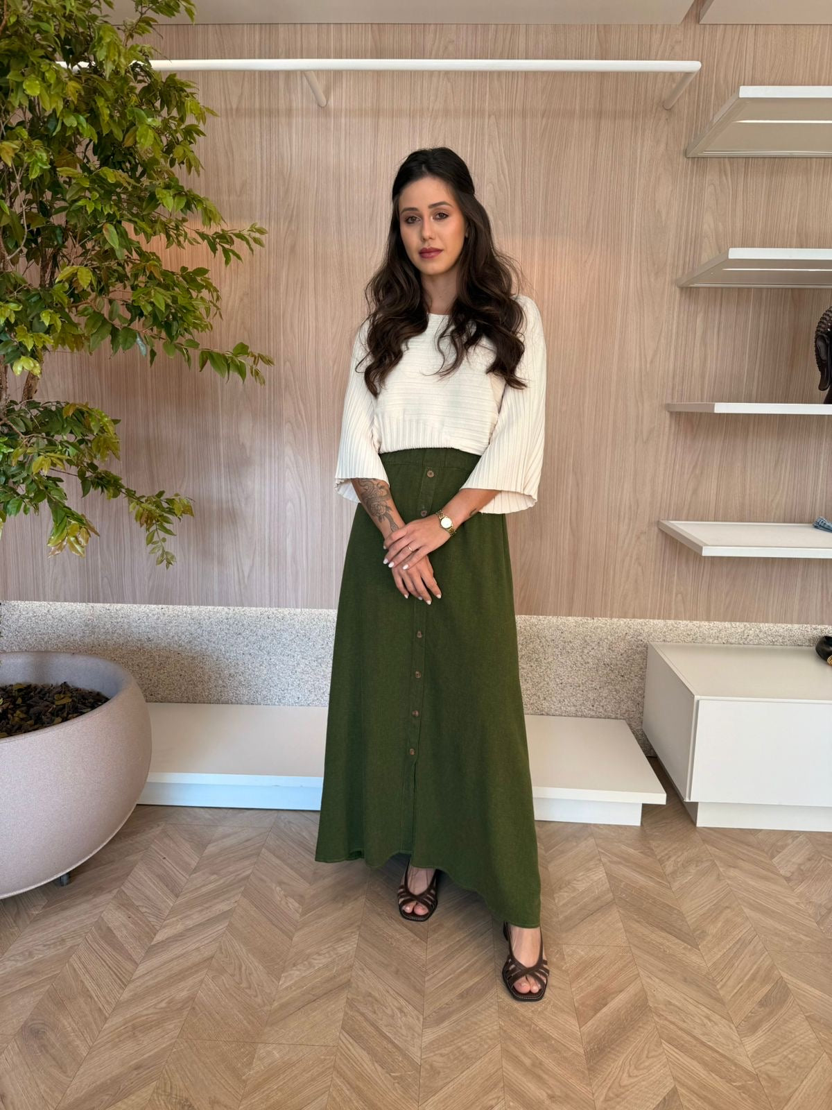 Saia Ambicione c/botões - cores