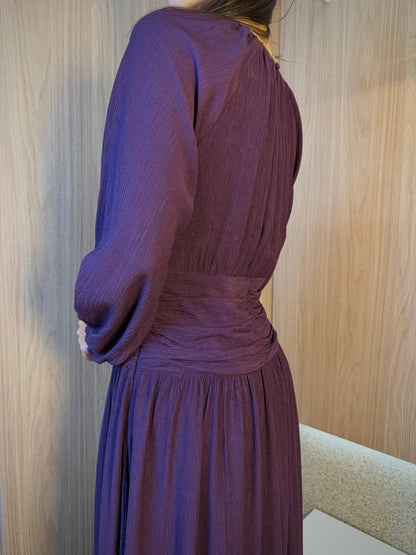 Vestido Carmel Drapeado Cabernet