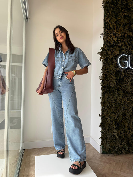 Calça Reta Jeans Malu
