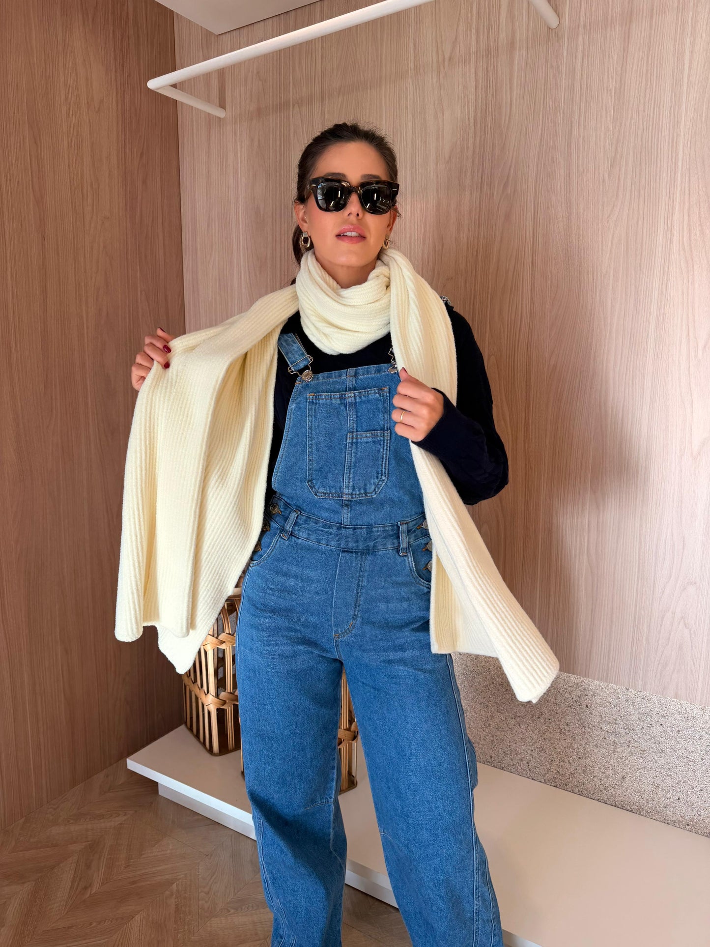 Jardineira Jeans Longa
