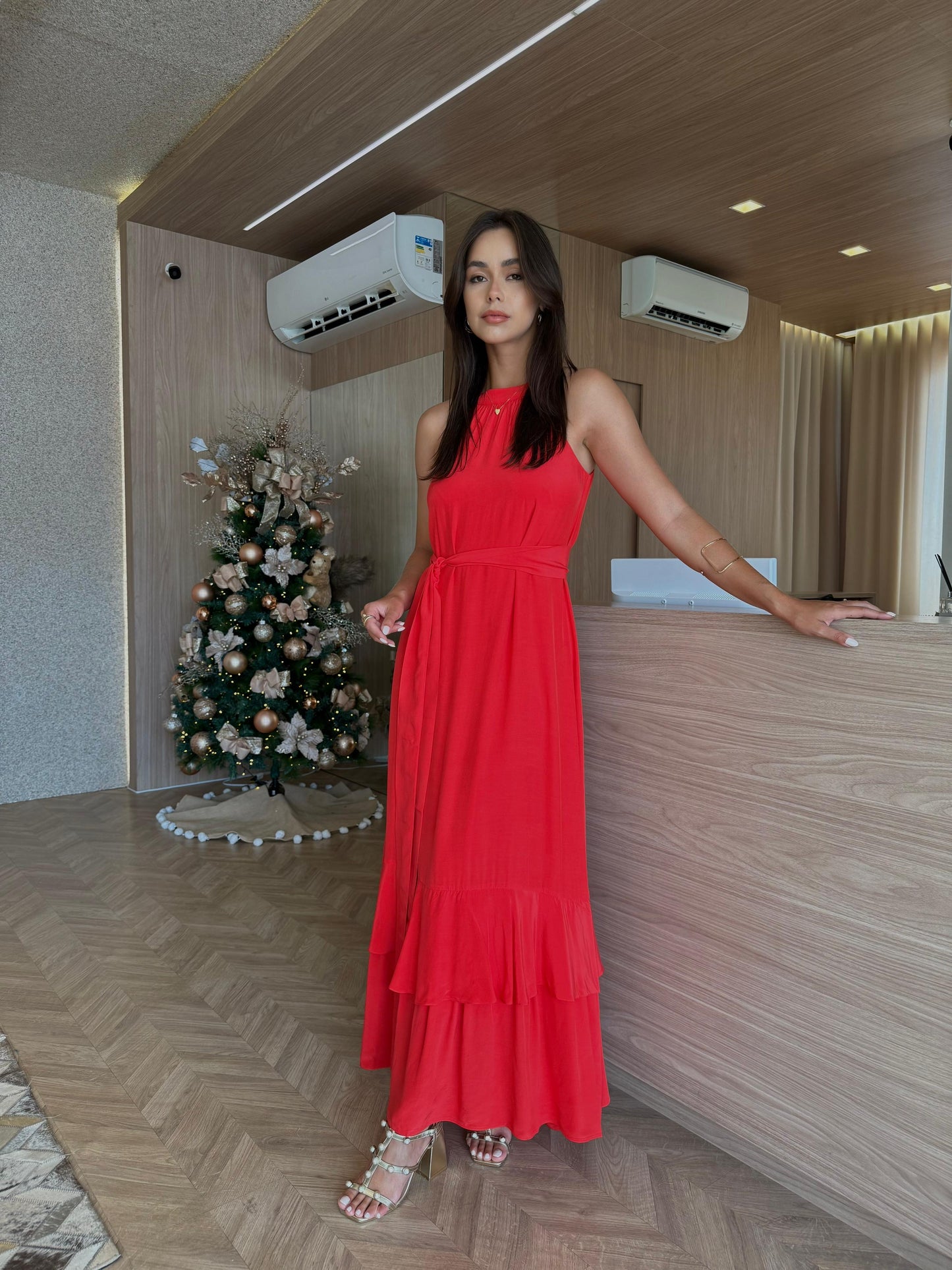 Vestido Longo Escarlate