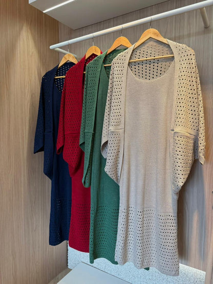 Conjunto Albânia em tricô - cores