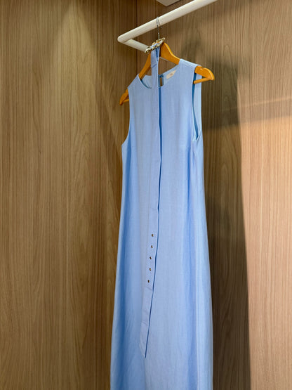 Vestido Azul c/cinto Adria- Cores