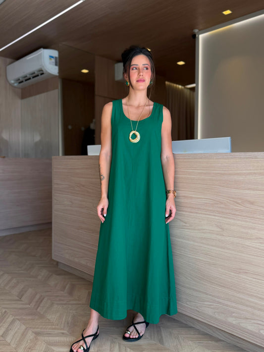 Vestido Amplo Folha Ambi