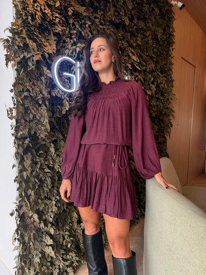 Vestido Curto Berinjela