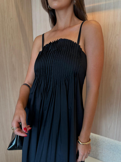 Vestido c/busto Plissado - cores