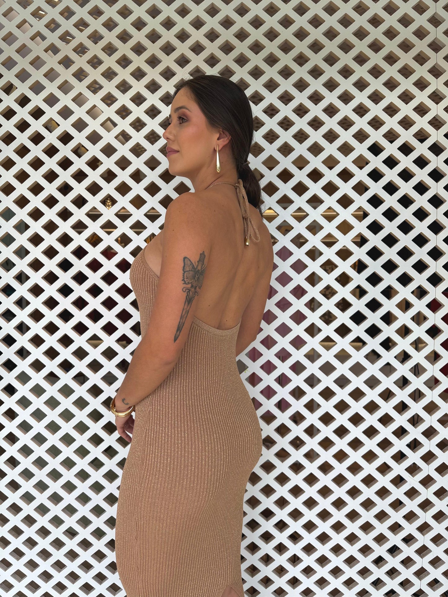 Vestido Lurex Frente Única - cores