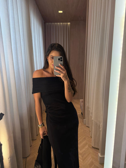 Vestido Preto Bella Ombro a Ombro