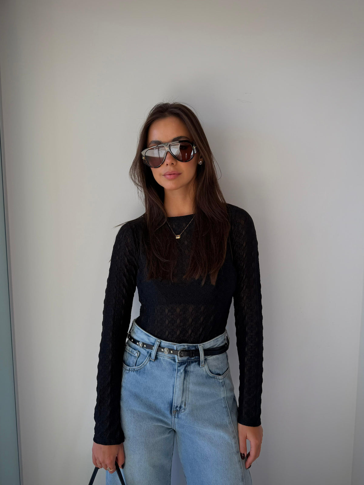 Blusa Renda Preta Ester