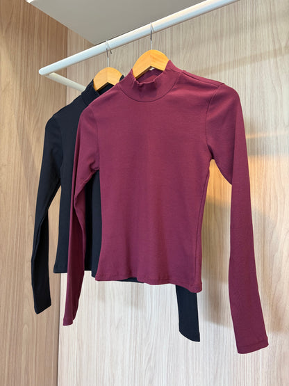 Blusa Básica Gola Média - cores